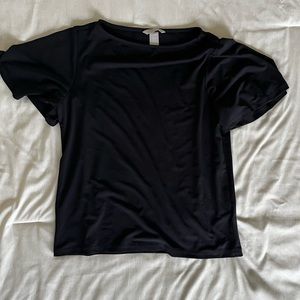 Woman’s black flutter sleeve shirt. Size xsmall.